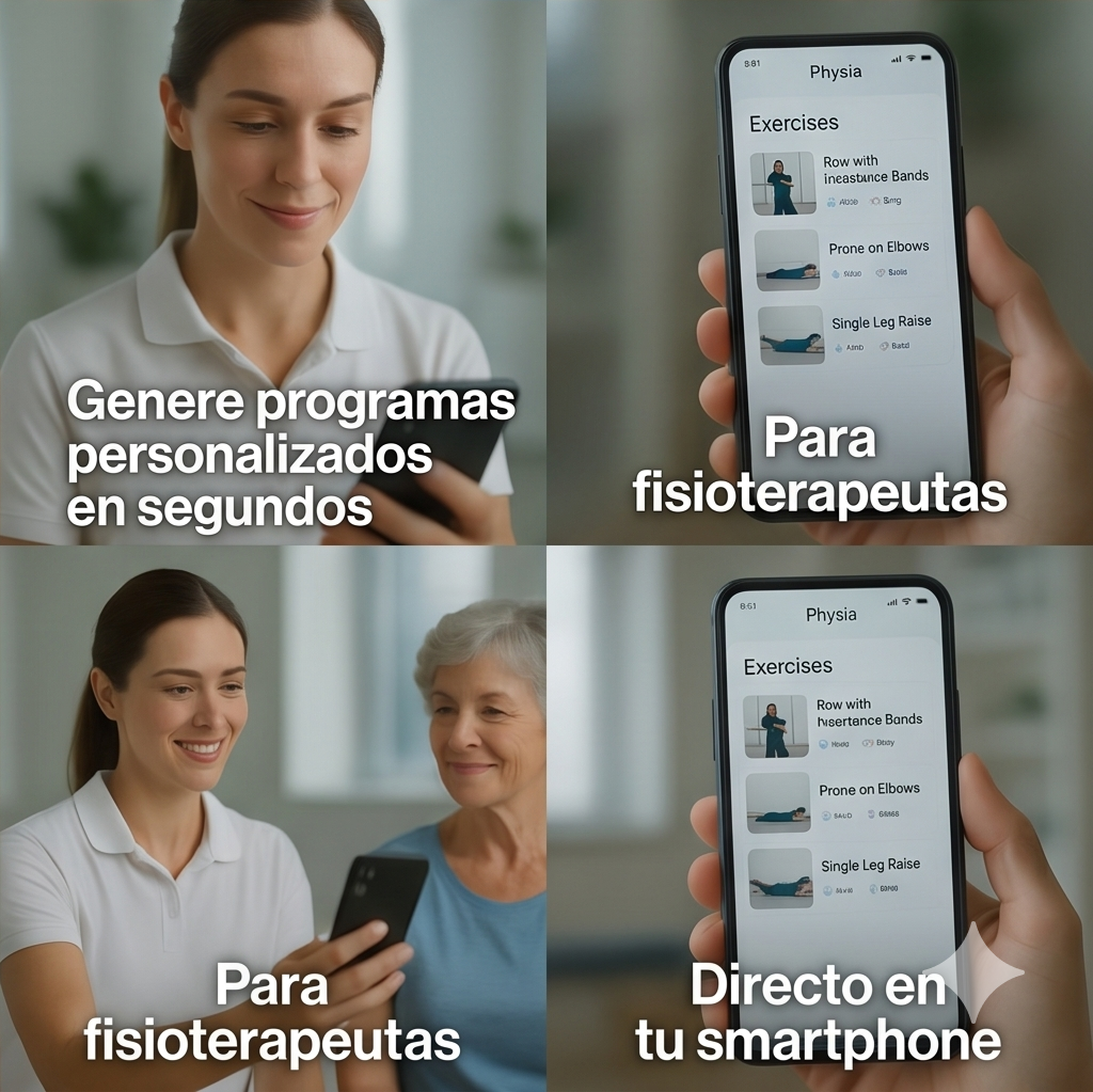 Conviértase en el fisioterapeuta más recomendado — Genere programas personalizados en segundos, motive a los pacientes a ejercitarse a diario y supervise el progreso — en cualquier dispositivo.