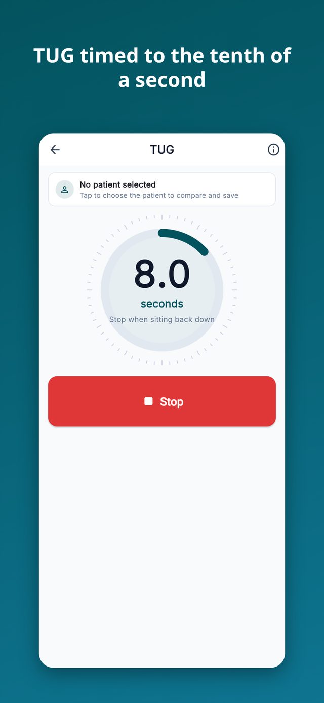 Rehab Timer: timing a Timed Up and Go
